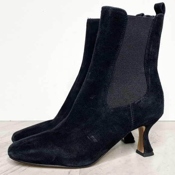 Sam Edelman Lani Black Suede Chelsea Bootie 5 1/2 - Picture 1 of 15